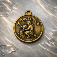 Celestial Charm Pendant: 12 Zodiac Constellation Jewelry Tag | Vintage Alloy Electroplated Gift