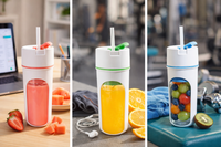 Portable USB Rechargeable Wireless Blender – Personal Smoothie Maker & Juice Cup – No Outlet Needed