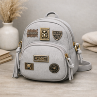 Korean Trendy Mini Shoulder Bag with Customizable Badge Design - Crossbody Purse for Women