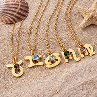 Personalized Zodiac Constellation Necklace with Birthstone - Gold & Faith Inspired Jewelry