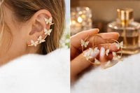 Butterfly Ear Clip & Hook Earrings – Lightweight Statement Jewelry for Pierced & Non-Pierced Ears