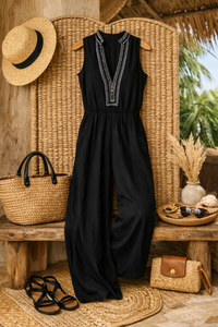 Women's Effortless Linen-Blend Jumpsuit – Summer’s Simplest Style