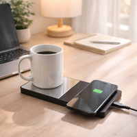 Mug Warmer & Wireless Phone Charger – 2-in-1 Heated Desk Coaster