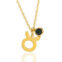 Zodiac Constellation Necklace – Birthstone Pendant Jewelry for Men & Women – 12 Zodiac Signs