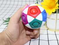 Rainbow Stress Relief Soccer Ball Cube - Fun & Educational Fidget Toy for Kids