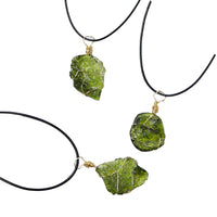Czech Meteorite Rough Stone Pendant Necklace – Natural Cosmic Jewelry