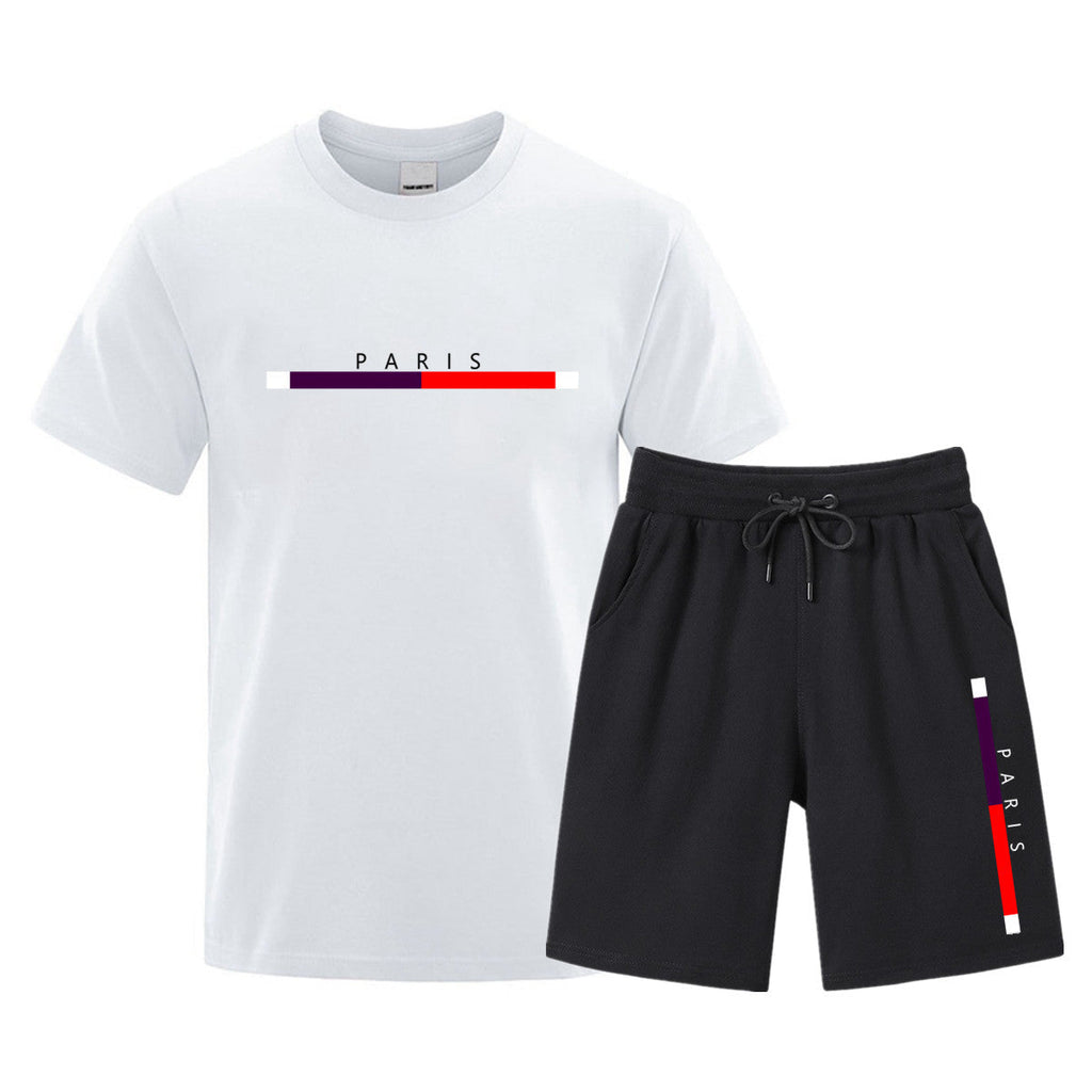 Men’s Cotton T‑Shirt & Shorts Set – Casual Printed Two‑Piece Outfit for Sports & Leisure (S–3XL) What Else You Got?