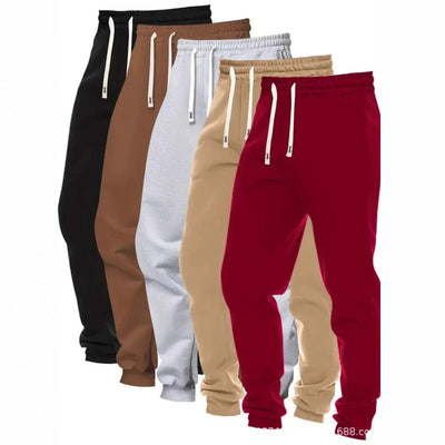 5-Pack Men’s Loose-Fit Solid Jogger Pants – Korean Style Casual Pants for Everyday Comfort