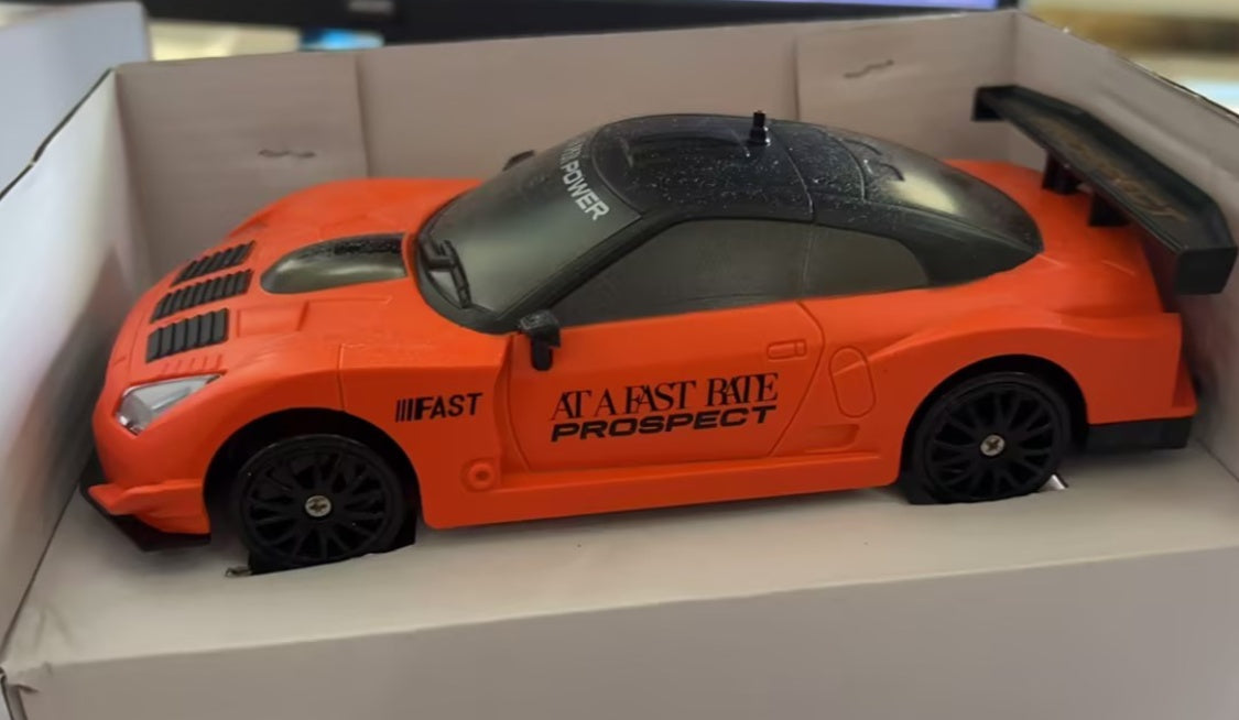 2.4GHz 1:24 4WD RC Drift Car with LED Lights – High-Speed Remote Control Racing Car for Kids (Rechargeable, Cones Included) What Else You Got?