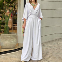 Elegant Women's Jumpsuit - V-Neck Summer Fashion in Trendy Styles