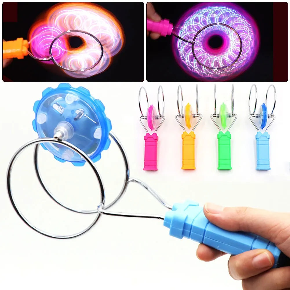 Colorful Luminous Gyro Magnetic Spinning Top Rotating Gyroscope LED Light Gyro Wheel Magic Spinning Yo-Yo Ball Kids Gift Toy What Else You Got?
