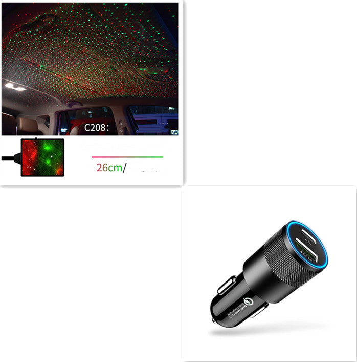 USB Starry Sky Car Light Projector – Galaxy LED Interior Ambient Lighting with Voice Control What Else You Got?