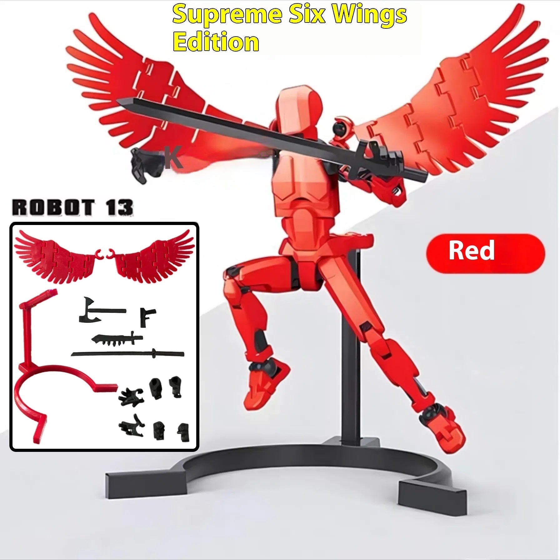 Multi‑Jointed Shapeshift Robot Figure – 3D‑Printed Movable Action Model with Weapons & Accessories What Else You Got?