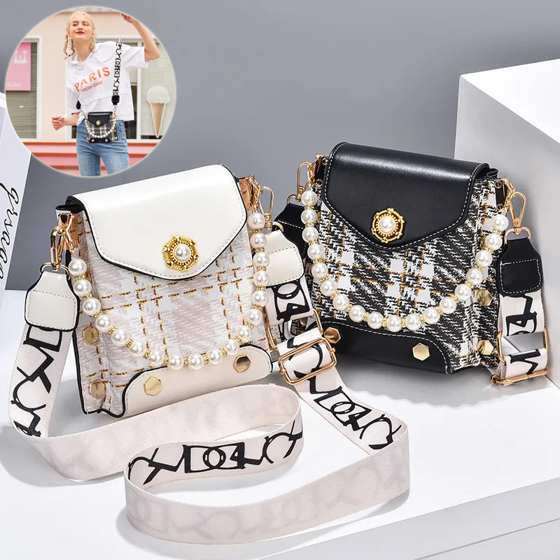 Pearl Chain Crossbody Bag - Elegant Princess Purse for Women | 6 Colors
