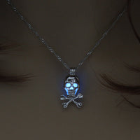 Spooktacular Glow-in-the-Dark Skull Necklace - Perfect for Halloween & Christian Fun!