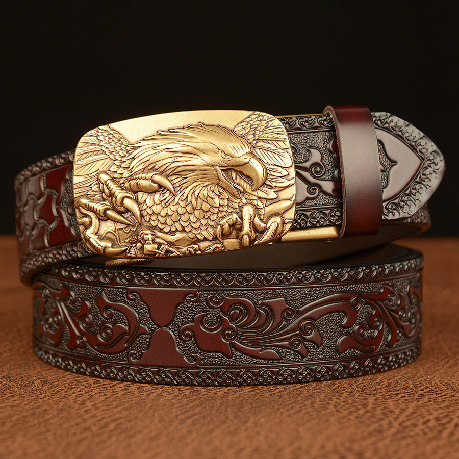 Men's Personalized Carved Eagle Automatic Buckle Belt What Else You Got?