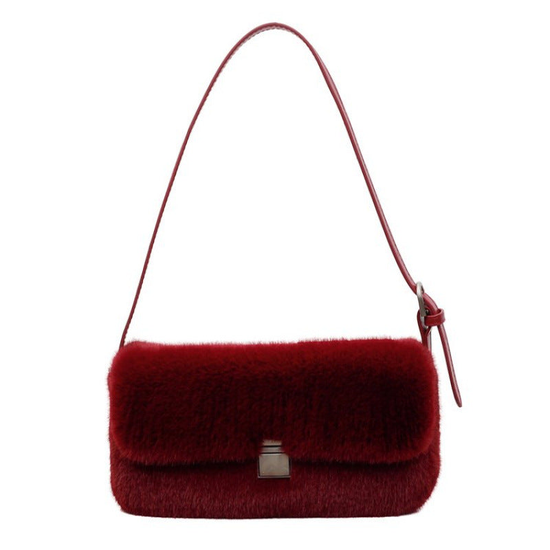 Retro Plush Underarm Shoulder Bag – Soft PU Fashion Armpit Bag for Women What Else You Got?