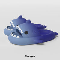 Step in Faith: Gradient Shark Slippers for Men