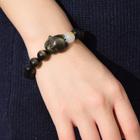 Obsidian Zodiac Guardian Bracelet – Protection & Healing Crystal Beads for All Signs