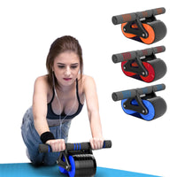 Divine Core Strengthener: Double Wheel Abdominal Exerciser for Men & Women - Automatic Rebound Waist Trainer & Home Gym Fitness Tool