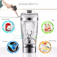 Electric Protein Shaker Bottle – USB Rechargeable Mixer Cup for Shakes & Smoothies