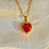 Radiant Heart Jewelry - Gold Clavicle Chain with Colorful Rhinestones - Personalized Valentine's Day Gift for Her