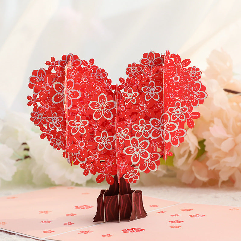 Valentine's Day Stereoscopic Greeting Cards Love Cherry Tree Paper What Else You Got?