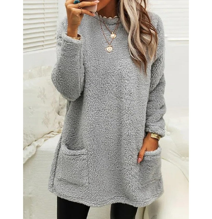 Women’s Winter Fleece Pullover Sweater with Pockets What Else You Got?