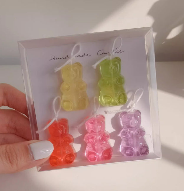 Gummy Bear Aromatherapy Candle – Handmade Scented Candle with Juicy Peach Fragrance (Small & Large Sizes) What Else You Got?