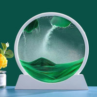 Divine 3D Quicksand Hourglass Art - Mesmerizing Glass Liquid Decor for Home & Office