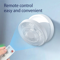 Rechargeable Ceiling Fan with Remote & Night Light – Portable USB Folding Fan
