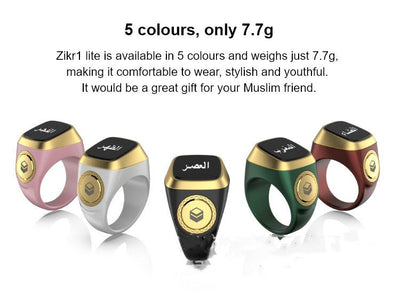 Smart Tasbih Ring – Bluetooth Muslim Prayer Counter with OLED Display & Dhikr Tracker
