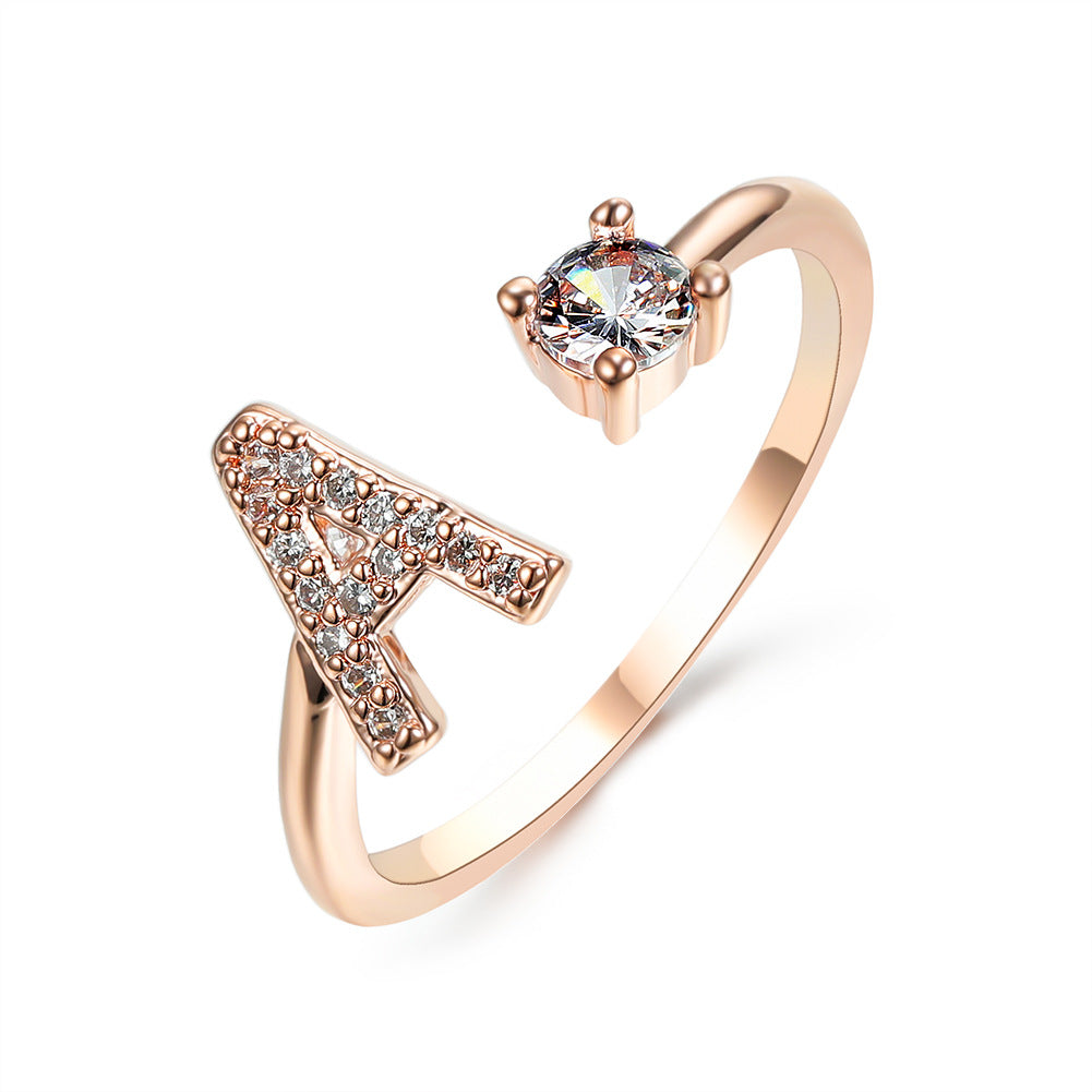 New Design Adjustable 26 Initial Letter Ring Fashion Jewelry For Women Simple Elegant Jewelry What Else You Got?