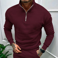 Heavenly Comfort Men's Zip-Up Sweatshirt: Warm Fleece-Lined Long Sleeve Top for Fall & Winter