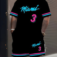 Men's Christian Casual 3D Printed T-Shirt & Shorts Two-Piece Set - Summer Sports Outfit