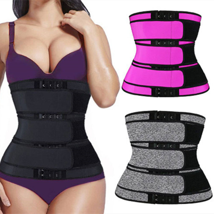 Adjustable Sports Waist Trainer Belt – Three-Row Buckle Tuck Belt