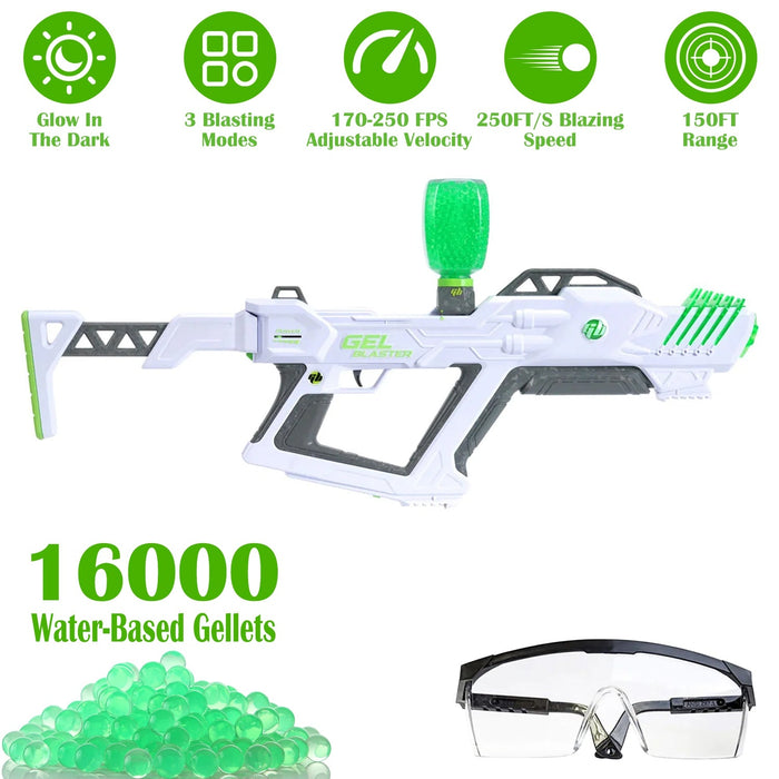 Starfire XL Day & Night Blaster Toy Gun - 15,000 Gellets, 250 FPS, Glow-in-Dark Fun - Perfect Gift for Ages 14+