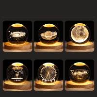 Heavenly 3D Starry Sky Crystal Ball Night Light - Nebula & Planets Projection Lamp - Perfect Christian Gift for Any Occasion