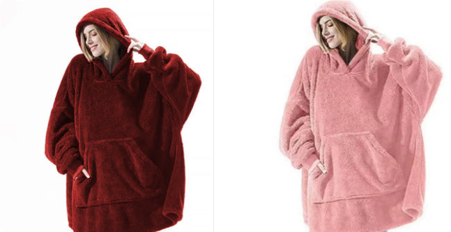 Oversized Wearable Blanket Hoodie – Double-Sided Fleece Sweatshirt with Big Pocket What Else You Got?