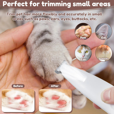 Waterproof Dog Paw Trimmer with LED Display – Pet Grooming Clipper