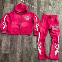 Christian Men's Loose-Fit Printed Sweatshirt & Pants Set - Comfortable Streetwear with Bible Verse Inspiration
