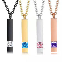 Zodiac Birthstone Memorial Necklace – Openable Diamond Pendant for Ashes & Keepsakes