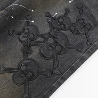 Fashion Dark Skull Cross Jeans For Men