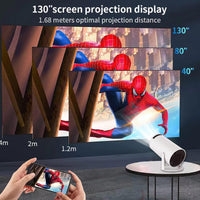 Mini Smart Projector 130-Inch HD WiFi Bluetooth – Portable Projector for Home & Travel