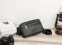 Vintage Christian Letter Print Men's Crossbody Bag - Shoulder Messenger Bag