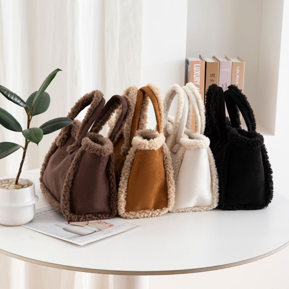 Womens Plush Crossbody Tote Bag What Else You Got?