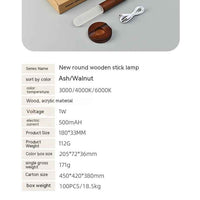 Magnetic Wooden Wall Lamp – USB Rechargeable Wireless Light for Stairs & Hallways