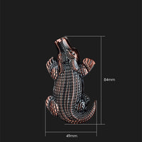 Crocodile-Shaped Torch Lighter – Windproof Refillable Butane Lighter in Zinc Alloy