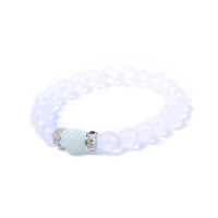 Glow-in-the-Dark Blue Luminous Glass Bead Bracelet – Fashion Jewelry with Luminous Effect