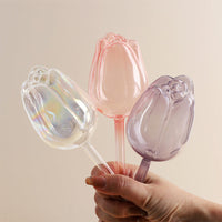 Pink Tulip Plant Watering Bulbs - Automatic Self-Watering Drippers for Indoor & Outdoor Plants - Elegant Glass Plant Care